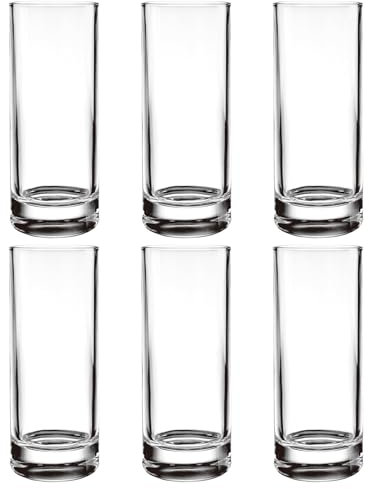 Generico Bicchieri Da Cucina, Bicchieri Alti Da 290ml, 6 Pezzi Tumbler Lavabili In Lavastoviglie Antiframmentazione Per Cocktail Birra Tè Freddo Vino Whiskey
