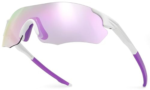 UVTQSSP Fahrradbrille Selbsttönend für Damen Herren, Photochrome Radsportbrille Sportbrille mit UV400 Schutz TR90 Ultraleichter Rahmenlose Sonnenbrille