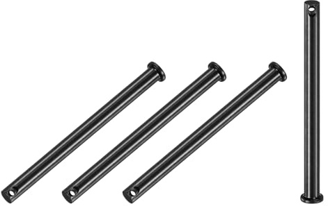 M METERXITY 4-Pack Single Hole Clevis Pins, M8x100mm Carbon Steel Flat Head Clevis Pins for Mechanical Linkage/Fixed Parts/Ship Rigging, Link Hinge Pin Reusable