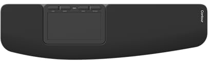 Contour Touch: Kabelloses ergonomisches Bluetooth-Touchpad für Windows 10/11, Multi-Touch, präzises Glas-Trackpad, Click-Anywhere, 4 programmierbare Tasten, große Handgelenkauflage.