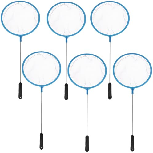 6 Piece Aquarium Fish Net Set 10 Inch Fine Mesh Long Handle Skimmer