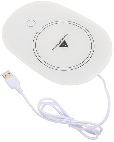 BESTYASH Calentador Posavasos USB Multifunción con Control Digital Mantiene para Tazas de Café Leche y Bebidas para Oficina Hogar y Dormitorio