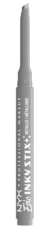 NYX Professional Makeup Wasserfester Cream Gel Eyeliner, Bis zu 24 Stunden Halt, Epic Inky Stix, Farbe: Silver!