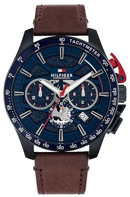 Tommy Hilfiger Chronograph Quartz Watch Brun med Brun Läderrem - 1792268