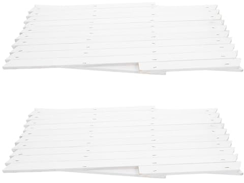 MAGICLULU Treillis Extensible en Bois Blanc H44 2 Pcs – Clôture Murale Décorative pour Plantes Grimpantes, Support Jardin Intérieur et Extérieur, Panneau de Treillis pour Balcon et Patio