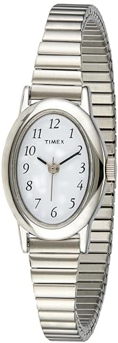 Timex Women's T21902 Cavatina Silver-Tone Stainless Steel Expansion Band Watch