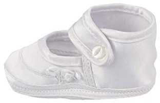 Girls Satin Shoe with Embroidered Celtic Cross (Size 3)