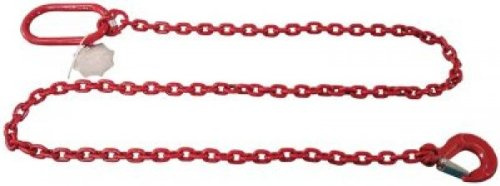 Forstkette Rückekette Schleifkette 6 mm – Anschlagkette, Chokerkette, Kran-Kette – 2 m Länge, mit Haken, robust, langlebig, ideal für Forst, Holz, Anhänger, Traktor
