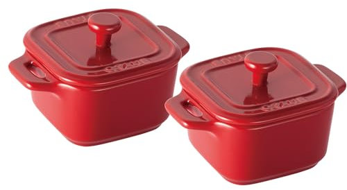 STAUB Pack 2 Mini cocottes cerámicas cuadradas