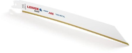 Lenox Tools 21073824GR 203 mm 24 TPI Gold Power Arc Reciprocating Saw Blade for Sheet Metal Cutting (Pack of 5)