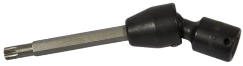 SW-Stahl Kraftkugeleinsatz 3/8 Zoll M10 x 130 mm Vielzahn Schlagschrauber | Impact-Schraubendreheinsatz mit Gelenk, Innenvielzahn Nuss aus Chrom-Molybdänstahl, fuer Antriebswellen, 10 mm Antrieb