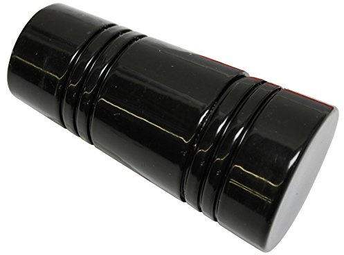 Gardinia Endknöpfe für Gardinenstangen, 2 x Endstück Apollo, Serie Chicago, Metall, Schwarz, Durchmesser 20 mm, 31041
