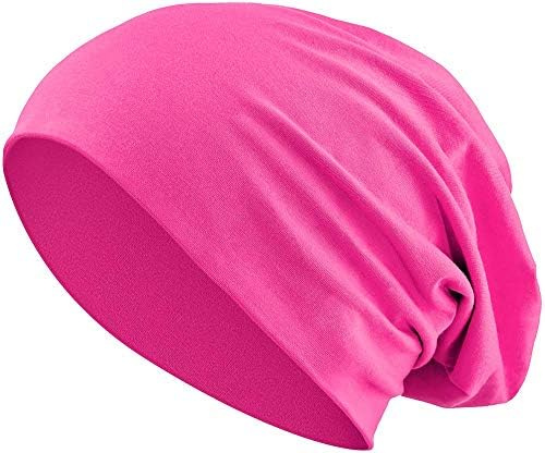 Balinco Jersey-Baumwolle Beanie für Herren & Damen – Unisex Weiche Stretch-Strickmütze, Leichte Ganzjahres Kopfbedeckung, Bequeme Alltags-Outdoor-Mütze, Pflegeleicht, Einheitsgröße (Pink)