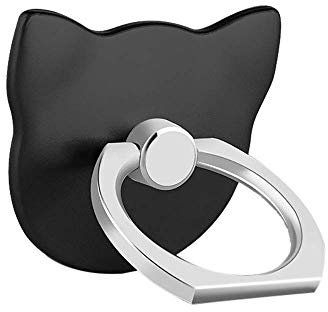 ISKIP Supporto ad anello per telefono cellulare, impugnatura ad anello per tutti gli smartphone, iPhone, Samsung (nero)