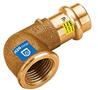 Raccordo Curvo Bronzo 3/4 X 22 Mm A Pressare Femmina Frabo
