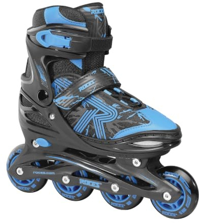 Roces Jokey 3.0 Boy, Pattino Inline jr Bambino, Nero/Blu Astro, 30/33