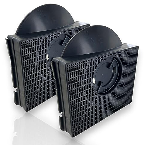 DL-pro Lot de 2 filtres à charbon actif pour hotte Whirlpool Bauknecht 48400008581 Wpro CHF303 Type 303