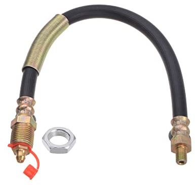 sourcing map M8x1mm Thread 11.81 Length Flexible Extension Grease Hose with Fixing Hex Screw Nut for Grease Gun Lubrication