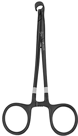 SlickRelease Standard-Klemme, 15,2 cm, schwarz, 8 mm ID-Entriegelungsrohr, gebogen (STR)