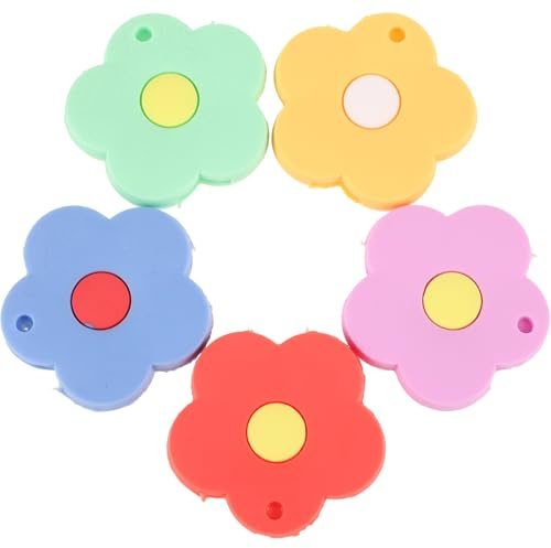Mikikit Key Covers Caps, 5pcs Silicone Key Covers Caps Tags House Cover Sleeve Large Identifiers Coding s Labels Silicone Tag Set