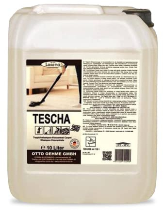 Lorito Tescha Teppichreiniger 10L Konzentrat | Teppichreinigungsmittel flüssig, Teppichshampoo zur Sprühextraktion, schmutzabweisende & farbauffrischende Wirkung