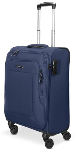 Franky Kabinen-Koffer für Damen und Herren | Kleiner Cabin-Trolley 40 x 20 x 55 cm aus hochwertigem, felxiblem Polyester Material | Doppelrolle & Teleskopgriff | Melbourne 3.0 Serie