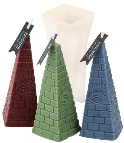 JS MOLD Silikonform Kerzen,3D Pyramide Kerzen Gießform DIY Geometrisches Konisches Kerzen Silikonform,Kreative DIY Stereo Kerze Form Für Handgemachte Kerzen Aroma Seife Ornament