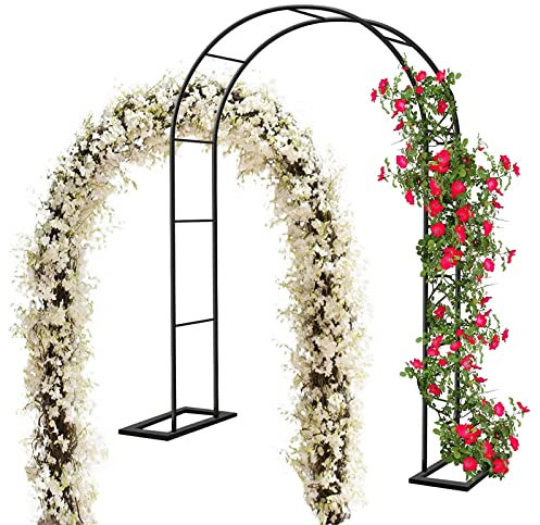 Rosenbogen Torbogen Rankhilfe Dekorativer Pergola-Bogen, Gartenbogen-Spalier, Outdoor-Hochzeitsbogen-Laube, Metall-Rosenbogen, Lauben-Blumenständer, zum Klettern von Weinreben und Pflanzen, 1 Stück (