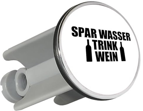 Huuraa Waschbeckenstöpsel Spar Wasser Trink Wein Weinflasche Geschenk 4cm für Waschbecken Abflussstopfen Spar Wasser Trink Wein Geschenkidee