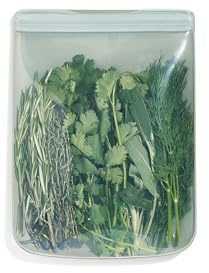 W&P Porter Silicone Reusable Storage Bag, Sandwich (46oz Flat), Sage, Food Storage Container, Microwave and Dishwasher Safe, Easy Cleaning