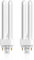 LumiGo 13W G24q-1 4000K Natural White 4pin Light Bulb, AC220-240V G24q-1 2U Double Tube Energy Saving Lamp, 13W PLC 850LM CFL Lamp, Non-Dimmable, Suitable for Corridor, Bathroom, Pack of 2