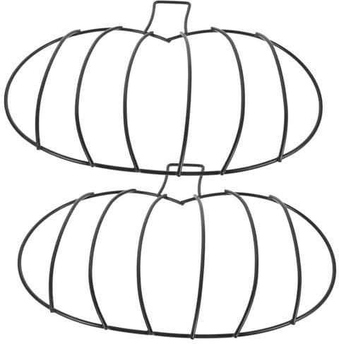 GARVALON 2er Satz Kürbiskranzformen Metall-DIY-kranzrahmen Für Halloween Wand Und Türdekoration Stabiles Girlandengestell Für Festivals Und Partys