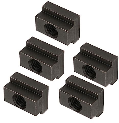 5 Stück T-Nutensteine ​​mit Schwarzem Oxid-Finish, M12-Gewinde, Hohe Härte und Festigkeit, Verbinden Sie Andere Teile für T-Nuten-Aluminiumprofile