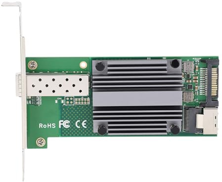 Yanmis Carte NIC Ethernet 10 Go, M.2 B+M Key SFP+, Transmission de Données Haute Vitesse, Contrôle de Limitation des Interruptions, IEEE 802.3, pour Freebsd, ESXi,