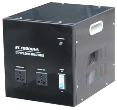 MJINA Transformador Elevador y Reductor de 10000 W, convertidor de Voltaje de 220 V-110 V, 110-220 V for Uso doméstico, for exprimidor, refrigerador, microondas, Impresora.