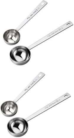 Amosfun Juego De 4 Cucharas De Café Cuchara De 5 Gramos Cucharadita De Medición Cucharadita De Medición De Café En Polvo Cuchara Medidora Herramienta De Medición Cucharas Medidoras