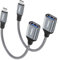 Adattatore USB C a USB 3.0 [2 Pezzi] - Cavo OTG Tipo C Maschio a Femmina Compatibile Con Galaxy S24, iPhone 16 Pro/15 Pro Max, iPad Pro, Huawei P30, Google Pixel 3XL