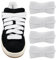 Cosmeria 1 cordones blancos de 140 cm, 15 mm de ancho, cordones planos de repuesto para Adidas Campus 00s, apto para zapatillas Campus Adidas, Blanco, L