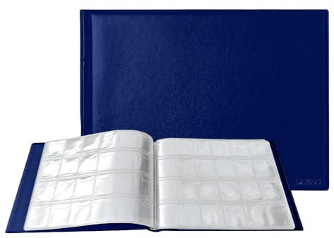 Larius Münzenalbum Münzalbum für 240 Münzen, Gedenkmünzen, 2 Euro Münzen, Aufbewahrung, Sammelalbum (Blau)