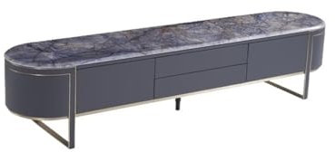 Lizhuzhuzs28 Mesa de TV Mueble de TV Sencillo y Moderno, Mueble de Suelo for el hogar, Sala de Estar, Villa, con Patas de Soporte de Metal, Almacenamiento de encimera Ancha Mueble para Salón