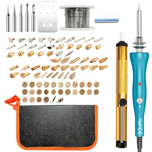 HHYSSG 60W Kit Saldatore di stagno Saldatore Professionale di Precisione Temperatura Regolabile da 200 a 480 °C 15 g di filo di saldatura Adatto per piccole riparazioni artigianali domestiche fai da