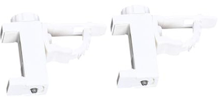 VOSAREA 2pezzi Hooks Regolabili ABS Set da Pz per Appendere Tende e Asciugamani Utilizzo Casa Camera da e Ufficio Bianco