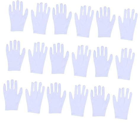 OSALADI 12 Paar Baumwoll-canvas-schönheits-arbeits-liner Hochelastisch Verdickte Fleckenhandschuhe