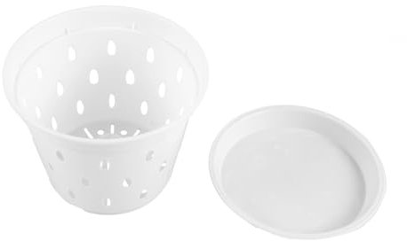 YARNOW 5 Ensembles Pots Transparents à Orchidées avec Drainage Pots De Fleurs pour Jardin Et Intérieur De Culture