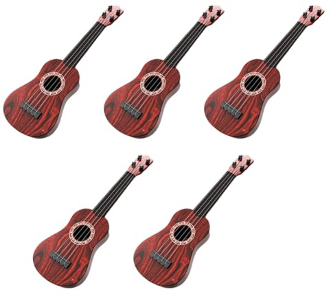 Swiixxer Rote Kindergitarre Ukulele Anfängerinstrument Kleinkindgitarre Minigröße Klassische Ukulele