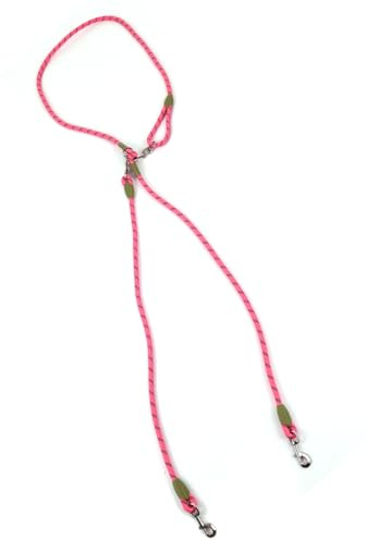 Aumotop Laisse Réfléchissante Mains Libres pour Chien, Laisse D'entraînement en Nylon Durable pour Chiens de Taille Moyenne et Grande, à Bandoulière Réglable Les Promenades Nocturnes (B)