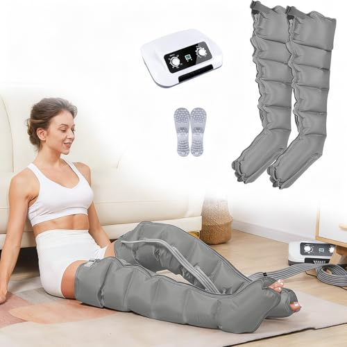 SULQING Pressoterapia per Casa per Gambe e Addome︱ Presso Terapia Gambe Linfodrenante︱Massaggiatore Gambe︱Elettrico Pressoterapia Massagg per Braccio Vita Gambe (Set Combinati Opzionali)