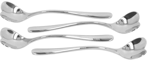 SPYMINNPOO Cucchiaino da caffè in Acciaio Inossidabile Durevole Ed Ergonomico a Forma di Cuore per tè e Dessert, Cucchiaio per Mescolare caffè, 4 Pezzi per Mescolare Zucchero e Panna