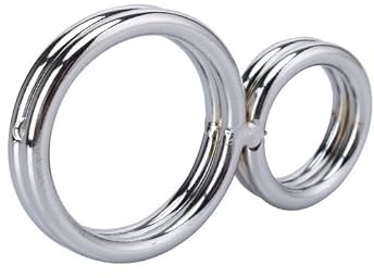 Manlig Integrerad Dubbel Ring Rostfritt StåL Vikt-BäRande TräNingsring, Manlig Speciell Skyddsring-Z-9.1 (32mm)
