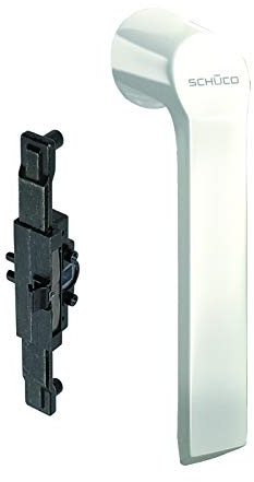 Fenstergriff - Schüco Riegelstangenbeschlag & Schüco Beschlag 2000 / Schnicks Weiß & passendes Kammergetriebe